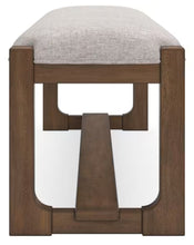 Cabalynn Casual Beige / Light Brown Polyester 64 in. Trestle Base Bench without Back Seats 3! (NEW & ASSEMBLED)