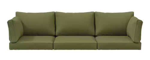 25.6 in. x 23.6 in. x 4 in. Outdoor Deep Seat Lounge Cushion Set (8-Piece) with Lumbar Support Pillows Oliver Green!! NEW IN BOX!!