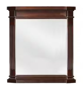 Home Decorators Collection 26 in. W x 30 in. H Rectangular Wood Framed Wall Bathroom Vanity Mirror in Cherry!! BRAND NEW!!