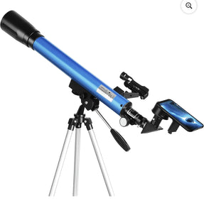 Tuword Telescope, 50mm Refractor with Finderscope and Mobile Phone Adapter, for Adults and Kids- new in box