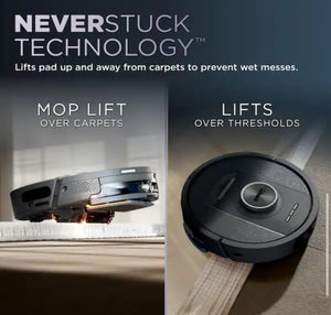 Shark PowerDetect NeverTouch 13in Robotic Vacuum and Mop with Smart Navigation Path, Bagless, HEPA, Multisurface in Gray!! NEW IN BOX!!