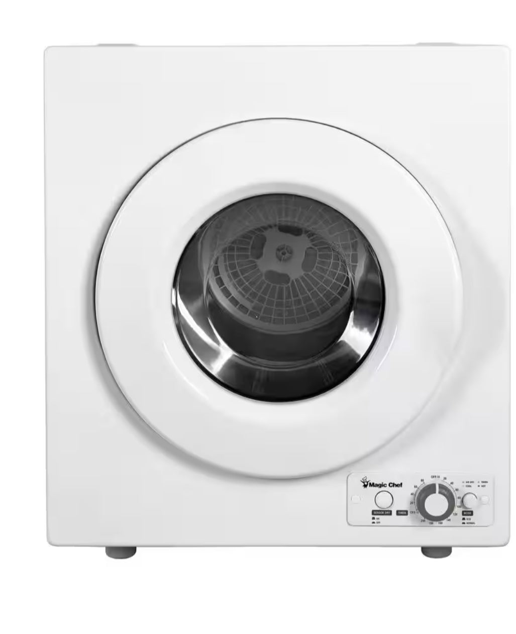Magic Chef
2.6 cu. ft. White Compact Electric Dryer- used / works / needs knob - 120 volts