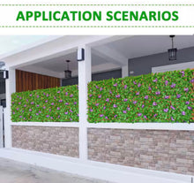 Expandable 22 in. x 120 in. Purple Artificial Hydrangea Hedge Panel Faux Ivy Privacy Fence for Outdoor 1 Piece! (NEW)