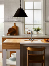 Metal Pendant Ceiling Light, Black Top - White Bottom! (NEW IN BOX)