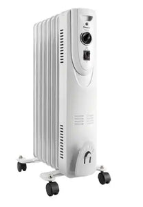 Visionair 600/900/1500-Watts White Electric Oil-Filled Heater Space Heater with Overheat Protection and Safety Tip-Over Switch!! NEW IN BOX!!