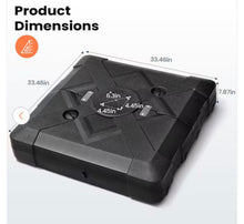 350 lbs. Mobile Square HDPE Heavy-Duty Outdoor Sand and Water Filled Patio Umbrella Base with 8-Wheels in Black- new!