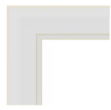 Amanti Art Medium Rectangle Flair Soft White Beveled Glass Casual Mirror (24 in. H x 20 in. W)!! NEW!!