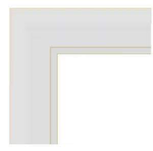 Amanti Art Medium Rectangle Flair Soft White Beveled Glass Casual Mirror (24 in. H x 20 in. W)!! NEW!!