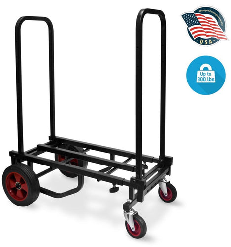 Pyle Adjustable Professional Equipment Cart, Compact 8-in-1 Folding Multi Cart, Hand truck, Dolly, Platform Cart, Extends 25.24” - 40.24”!! NEW OUT OF BOX!!