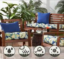 Marlow Floral Rectangle Outdoor Bench Cushion, 2Pc!