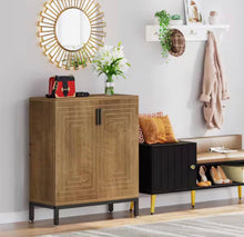 37 in. H x 31 in. W Rustic Brown MDF Shoe Storage Cabinet, 20 Pairs Entryway Shoe Cabinet, 5-Tier Shoe Racks Organizer! (NEW IN BOX)