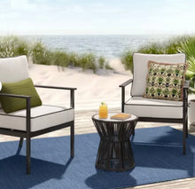 5'x7' Natural Woven Rectangular Braided Outdoor Area Rug Blue! (NEW)