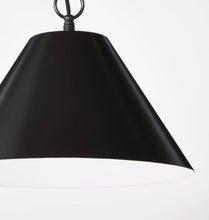 Metal Pendant Ceiling Light, Black Top - White Bottom! (NEW IN BOX)