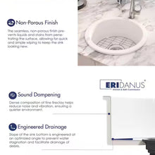 Eridanus Oslo 18.5 in. Drop-In/Undermount Round Single Bowl in White Fireclay Kitchen Sink with Bottom Grid and Basket Strainer!! NEW IN BOX!!