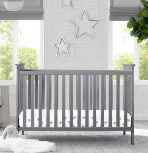 Delta Children Adley 3-in-1 Convertible Crib, Grey! (NEW IN BOX)