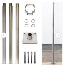12 ft. Stainless Steel Pole and Kit for Sun Shade Sails- new- no shipping
