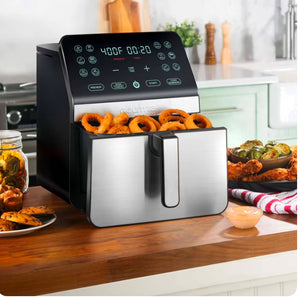 Gourmia 8qt Digital Air Fryer, with 12 One-Touch Functions & Guided Cooking - Stainless Steel!! NEW IN BOX!!