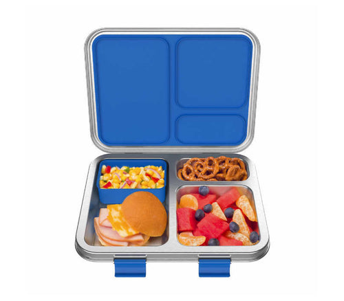 Bentgo Kids Stainless Steel Lunch Box, Blue- NEW IN BOX!!!
