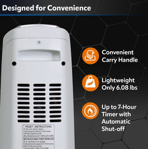 Lasko 1500W Oscillating Ceramic Tower Electric Space Heater, with Timer, 5775, White- NEW IN BOX!!!