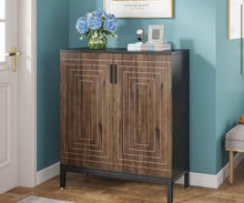 37 in. H x 31 in. W Brown MDF Shoe Storage Cabinet, 5-Tier Modern Shoe Racks, 20-Pairs for Closet, Living Room, Bedroom! (NEW IN BOX)