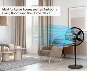 Lasko Cyclone 18 in. 3 Speed Oscillating Pedestal Fan for Home in Black with Adjustable Height, Tilt Back Head, Easy Assembly! (NEW)