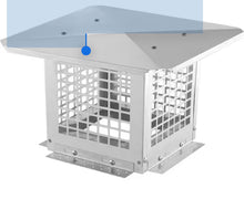 VEVOR
Chimney Cap 9 in. x 9 in. 304 Stainless Steel Fireplace Chimney Cover Fits Mesh Flue Covers Outside, Silver- new!