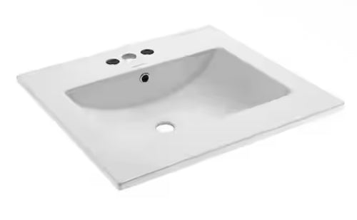 Swiss Madison 24 in. Ceramic Vanity Top with 3-Faucet Holes with White Basin!! NEW IN BOX!!