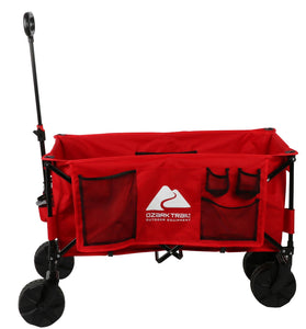 Ozark Trail Hazel Creek Extra Large Wagon with Extended Handle, Red, Outdoor!! NEW OUT OF BOX!!