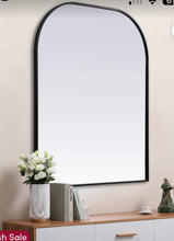 Beautiful black iron arched mirror- 36” by 42” - new