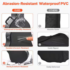 43.31 in. Acoustic Guitar Hard Case, Black Polypropylene with Lock, Latch Key, Handle, Briefcase!! BRAND NEW!!