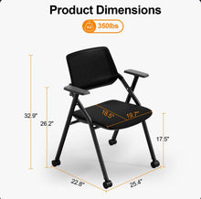 Niaja Foldable Training Chair Nesting BIFMA-Certified Chairs Stackable (Set of 2)!! BRAND NEW - WE DO NOT SHIP!!