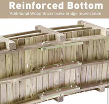 Outsunny 60 in. x 26.5 in. x 19 in. Wooden Stained Finish Garden Footbridge with Safety Railings! (NEW IN BOX)