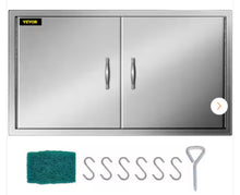 Outdoor Kitchen Doors 42 in. W X 21 in. H Double BBQ Door Stainless Steel BBQ Access Door! (NEW IN BOX)