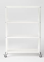 Small 44" 3 Shelf Rolling Metal Bookcase Chalk White - Room Essentials! (NEW IN BOX)