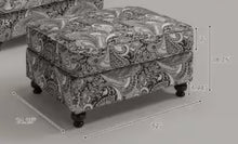 Paisley Floral Ottoman!! WE DO NOT SHIP!!
