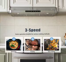 Vikio 30 in. 900CFM Ducted Under Cabinet Range Hood in Stainless Steel with 3-Way Venting Removable LEDS and Gesture Control!! NEW IN BOX!!