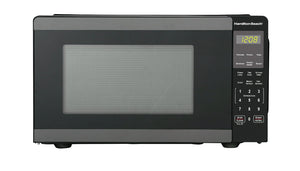 Hamilton Beach 0.9 cu. ft. Countertop Microwave Oven, 900 Watts, Black Stainless Steel, New**New**