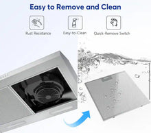 Velivi 30 in. 600 CFM Convertible Ductless Under Cabinet Range Hood With 3 Speed Exhaust Fan and 2 LED Lights, Stainless Steel! (NEW IN BOX)