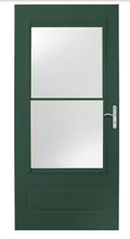 Andersen 400 Series 32 in. x 80 in. Forest Green Universal 3/4 Light Retractable Aluminum Storm Door with Nickel Hardware! (NEW - NEVER USED - SCRATCHED)