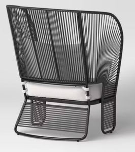 Steel Mackworth Outdoor Patio Statement Armless Chair Black - Threshold! (NEW IN BOX)
