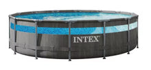 Intex 14' x 42" Clearview Prism Frame Above Ground Pool - Graywood Print: Steel Frame & Vinyl Liner! (NEW IN BOX)