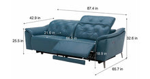 Carvel Leather Power Reclining Sofa with Power Headrest! (NEW OUT OF BOX)