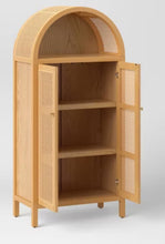 Woven Arched Wood Cabinet - Threshold! (NEW IN BOX)