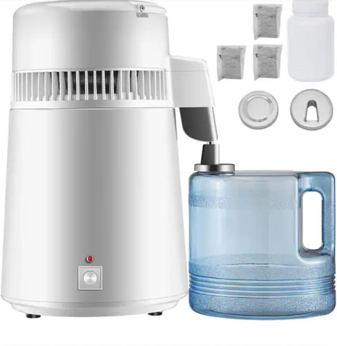 Skyhalo Pure Water Distiller 750W Fully Upgraded with Handle 1.1 Gal. /4L BPA Free Container Perfect for Home Use White! (NEW IN BOX)