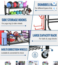 Mythinglogic Dumbbell Rack, Home Gym Storage Sports Weight Rack for Dumbbells, Kettlebells Yoga Mat and Balls! (NEW IN BOX)