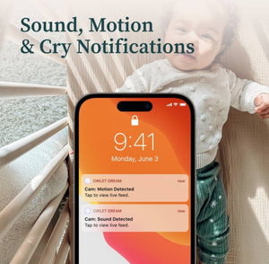 Owlet Dream Duo 2 Smart Baby Monitor - Includes FDA-Cleared Dream Sock & HD Video Wifi Camera!! LIGHTLY USED, TESTED WORKS GREAT(MISSING CORD BLOCK)!!