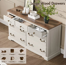 Ingberg Farmhouse 7 Chest Of Drawers For Bedroom, White - WE DO NOT SHIP!!