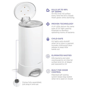 Munchkin UV Diaper Pail - White!! NEW IN BOX!!