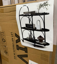 XIV Bar Cart, Home Bar Serving Cart, Metal Kitchen Carts with Storage, Drink Coffee Cart with Wheels for Kitchen and Living Room! (NEW IN BOX)