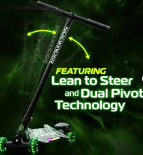 Melo SideWinder Kick Scooter - Green: Steel & Aluminum Frame, Lights Up! (NEW IN BOX)